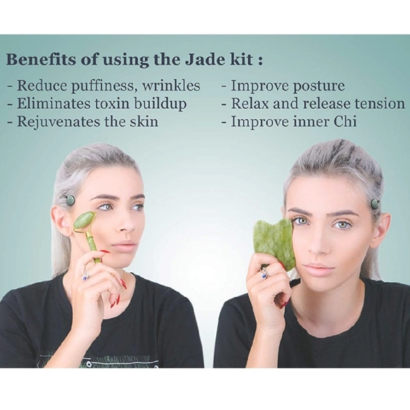 Jade Roller Facial Massage Kit - Picture 2 of 5